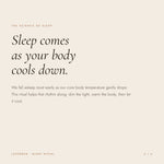The science of sleep - sleep comes as your body cools down
