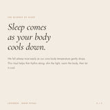 The science of sleep - sleep comes as your body cools down