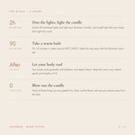 The 2-hour night ritual: light the candle, take a warm bath, let your body cool, lights out