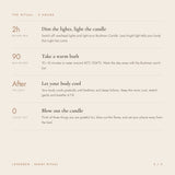 The 2-hour night ritual: light the candle, take a warm bath, let your body cool, lights out