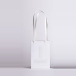 leverden white Hybrid Gift Box and Shopping Bag with embossed logo