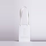 leverden white Hybrid Gift Box and Shopping Bag with embossed logo